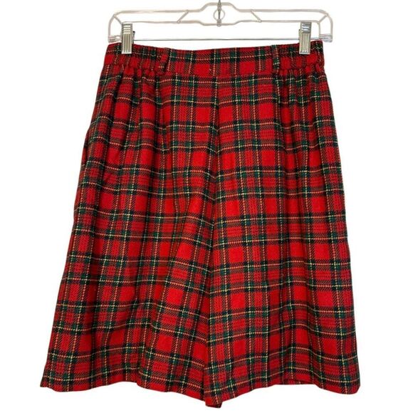 Norton McNaughton Shorts Suit 2 Pcs Blazer/Shorts Red/Green Tartan Sz. 8 Vtg - Picture 10 of 15